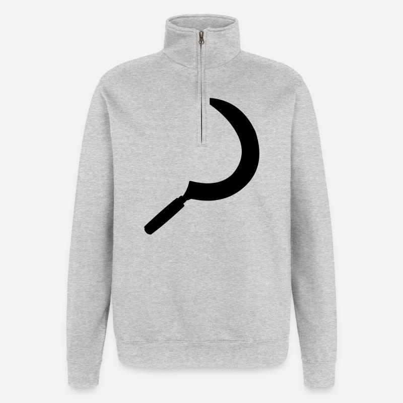 Sickle shadow image - Quarter-Zip Sweatshirt - heather grey