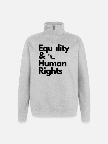 Equality & Human Rights Design - Quarter-Zip-Sweatshirt - Grau meliert