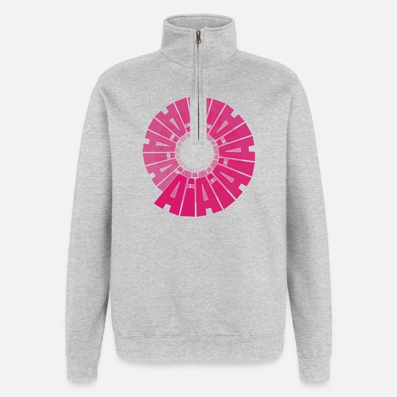 Spirale d’IA créée avec l’intelligence naturelle - Sweat à zip 1/4 - gris chiné