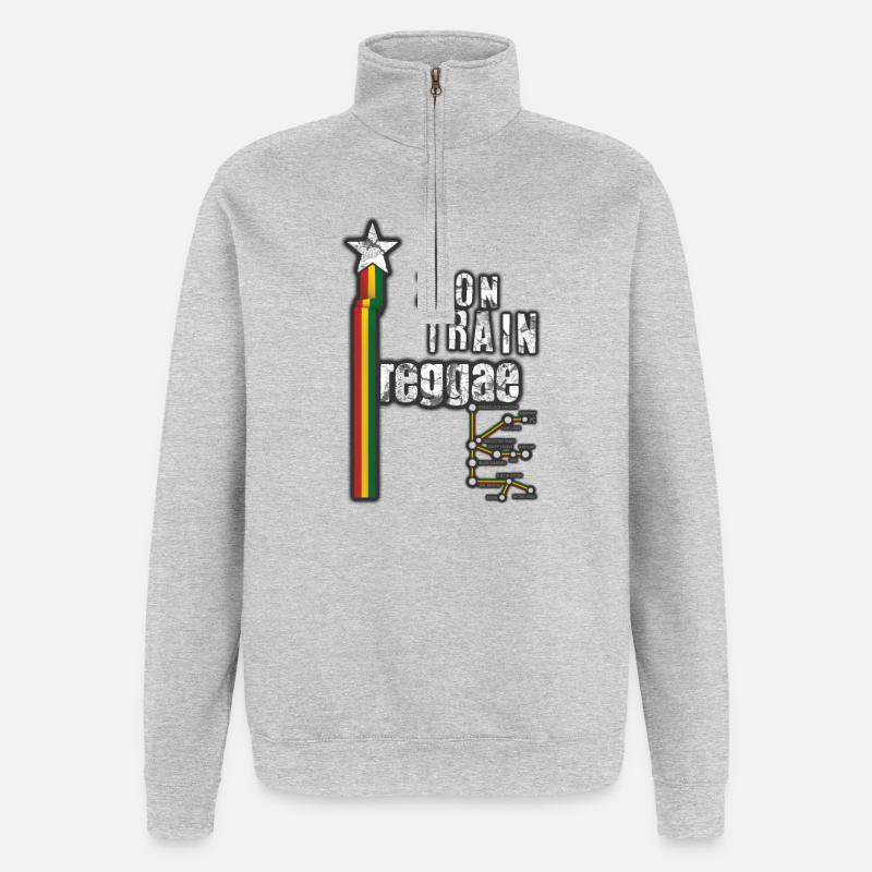 Reggae Star Plus - Sweat à zip 1/4 - gris chiné