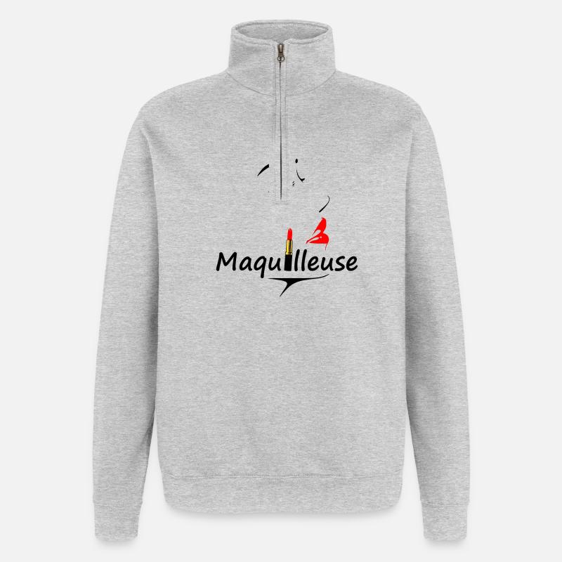Visagist - Quarter-Zip-Sweatshirt - Grau meliert