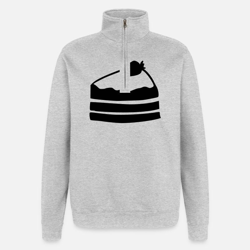 Kuchenstück - Quarter-Zip-Sweatshirt - Grau meliert