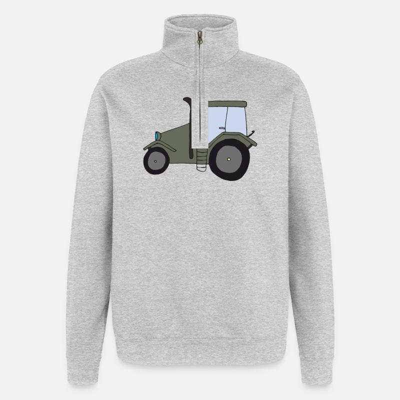 Tractor Oldtimer - Quarter-Zip Sweatshirt - heather grey