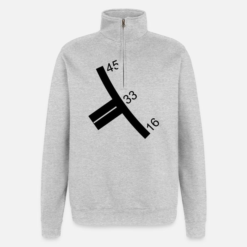 Turntable controller 45 33 16 - Quarter-Zip Sweatshirt - heather grey