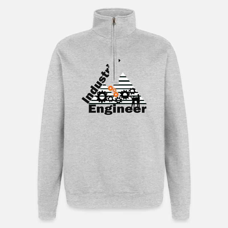 Industrial Engineering Funny Engineer - Quarter-Zip Sweatshirt - heather grey