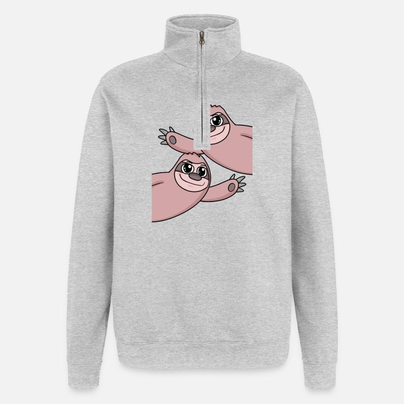 Faultier Faultiere - Quarter-Zip-Sweatshirt - Grau meliert