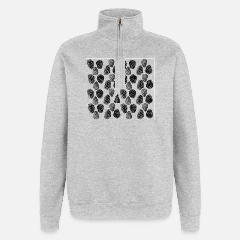 Der Tannenbaum - Quarter-Zip-Sweatshirt - Grau meliert