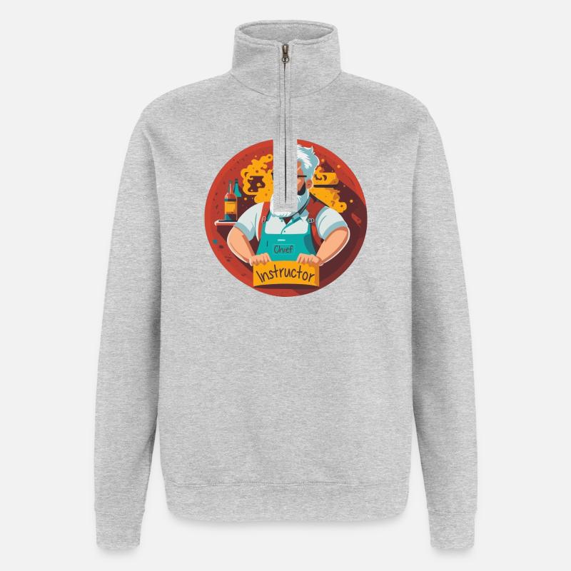 BBQ Main Instructor - Quarter-Zip Sweatshirt - heather grey