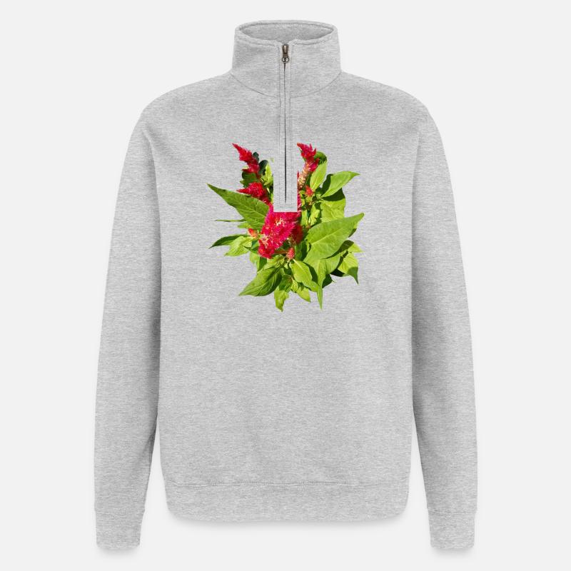 RED CELOSIA - Quarter-Zip Sweatshirt - heather grey