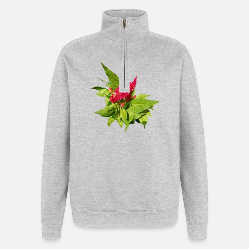ROTE CELOSIA - Quarter-Zip-Sweatshirt - Grau meliert