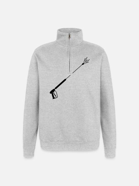 High-pressure sprayer façade cleaning 5 - Quarter-Zip Sweatshirt - heather grey