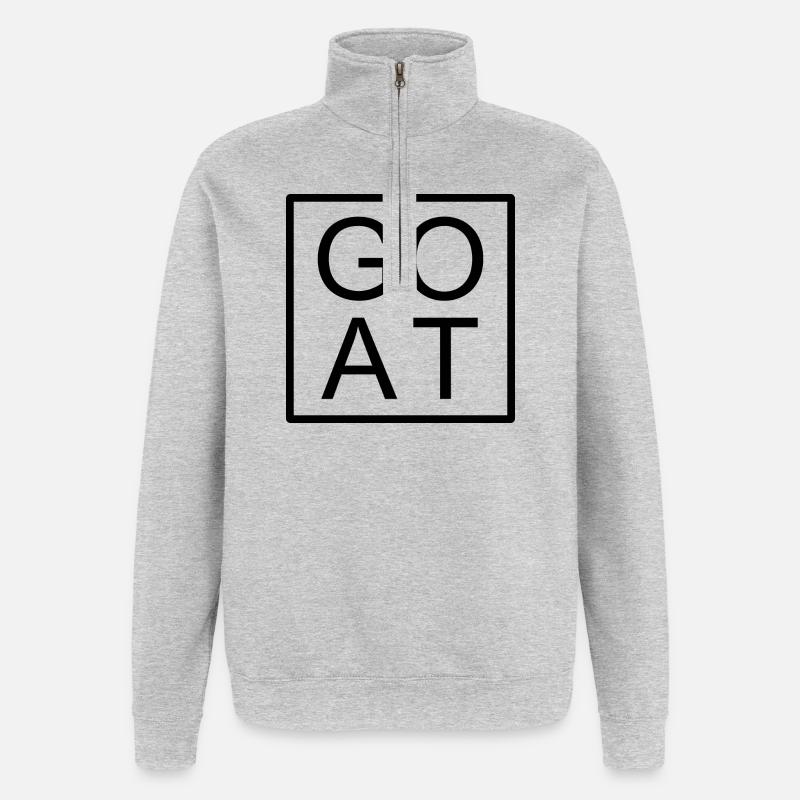GOAT - Sweat à zip 1/4 - gris chiné