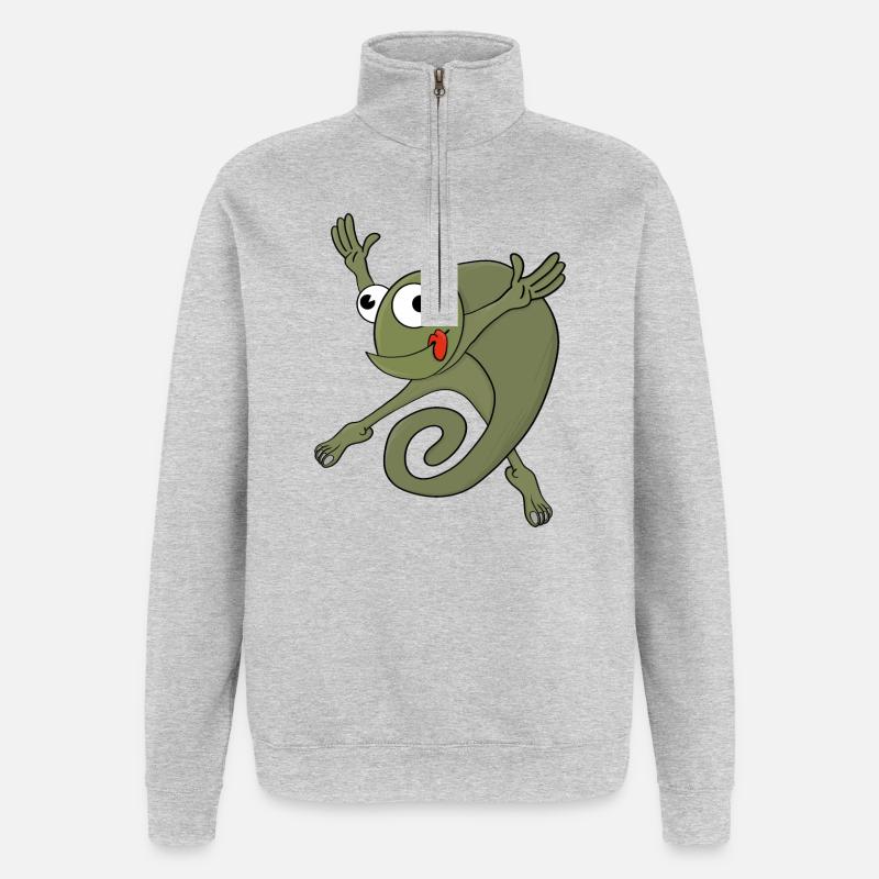 Fantastisches Chamäleon - Quarter-Zip-Sweatshirt - Grau meliert