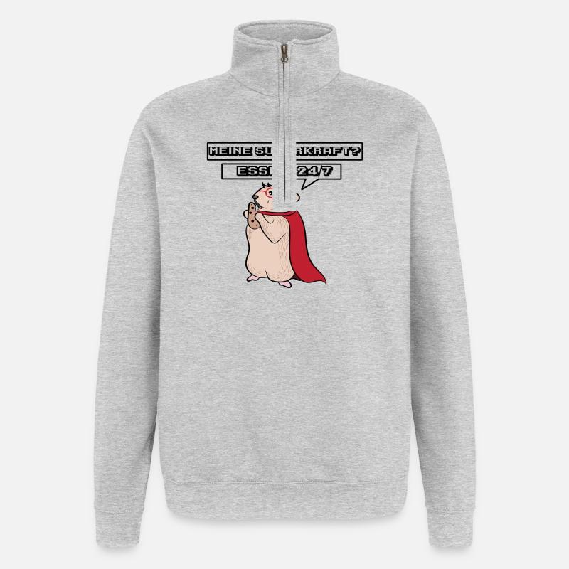 Rat, Lap Animal, Statement, Pets, Pet - Quarter-Zip Sweatshirt - heather grey