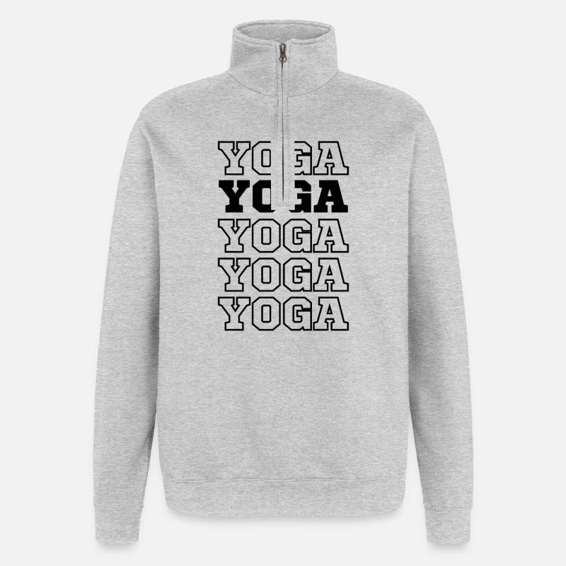 JOGA - Quarter-Zip-Sweatshirt - Grau meliert