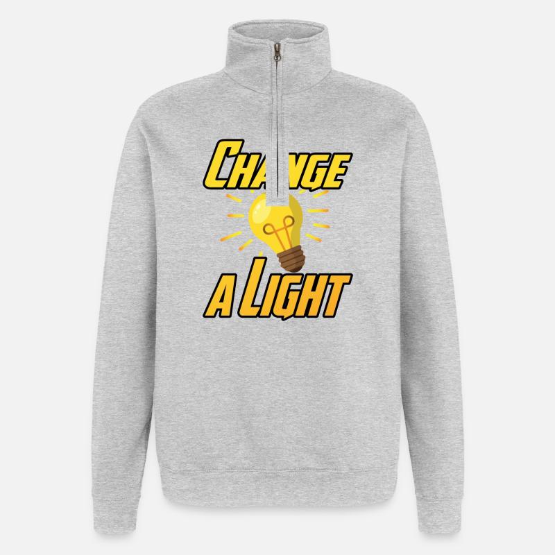 Change a Light - Quarter-Zip Sweatshirt - heather grey