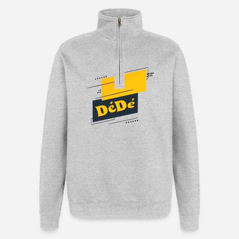 Dédé - Quarter-Zip-Sweatshirt - Grau meliert