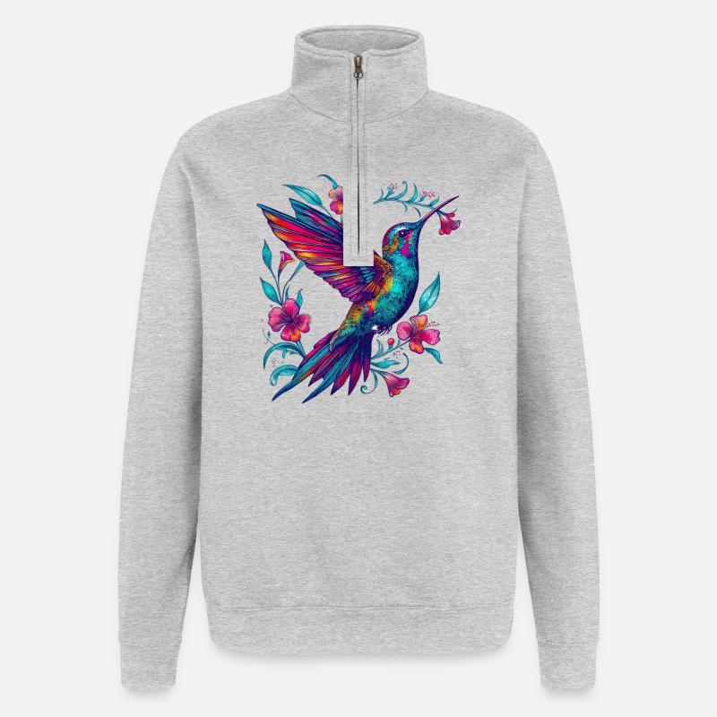 Kolibri - Quarter-Zip-Sweatshirt - Grau meliert