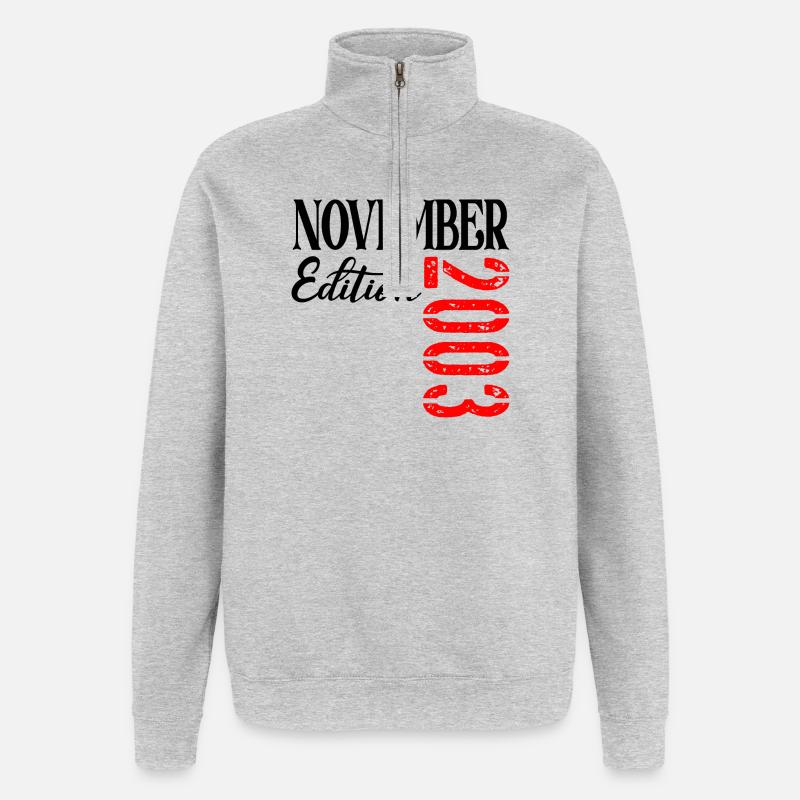 23e anniversaire - Vingt-trois éditions 2003 - Sweat à zip 1/4 - gris chiné