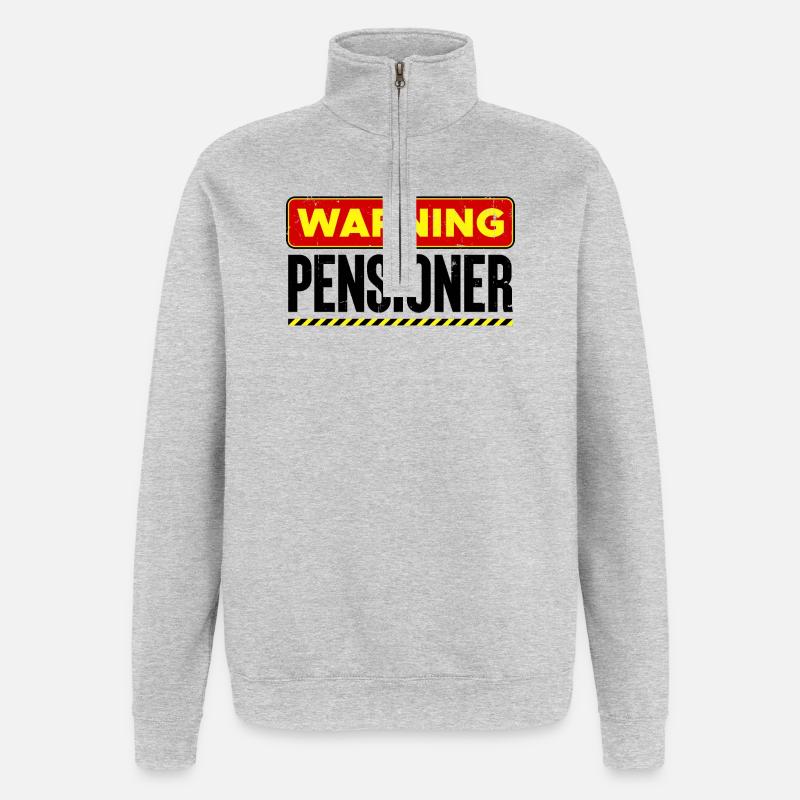 Déclaration de retraite Retraité Liberté Retraité - Sweat à zip 1/4 - gris chiné