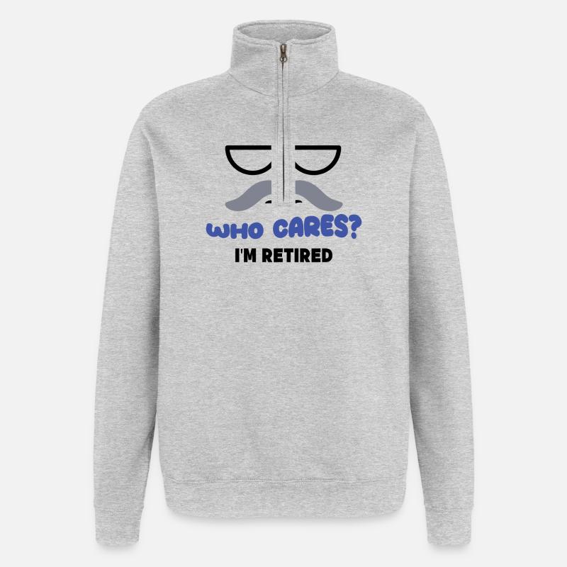 Freizeit Pension Ruhestand Statement Pensionär - Quarter-Zip-Sweatshirt - Grau meliert