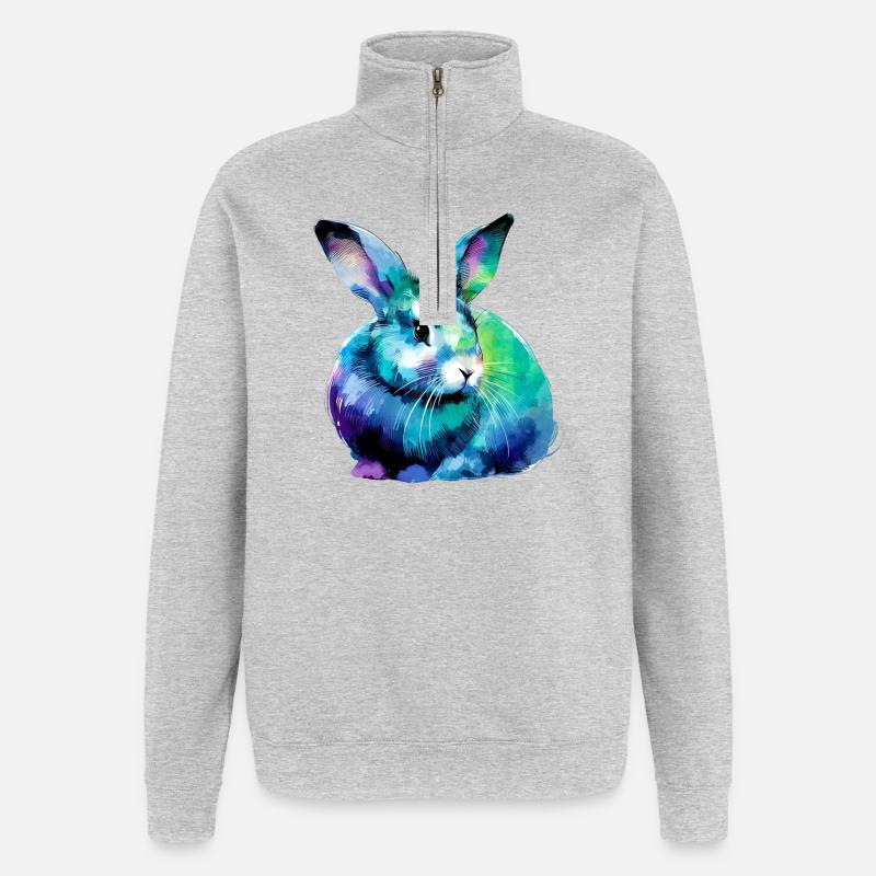 Rabbit - Quarter-Zip Sweatshirt - heather grey