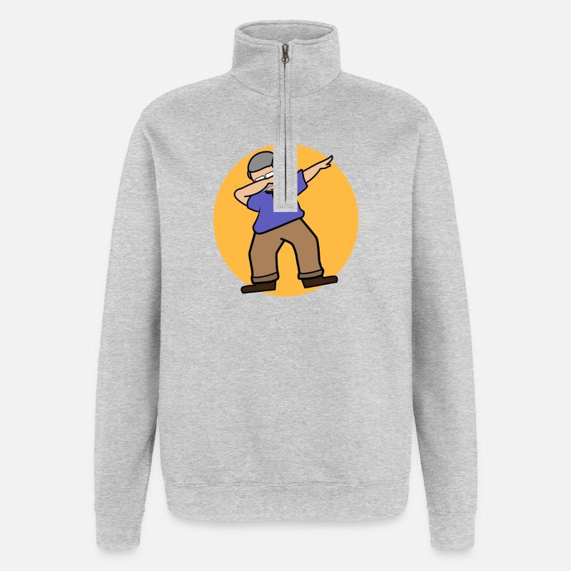 Retirement Senior Statement Leisure Retiree - Quarter-Zip Sweatshirt - heather grey