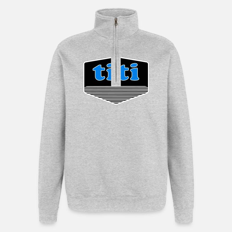 Springaffe - Quarter-Zip-Sweatshirt - Grau meliert
