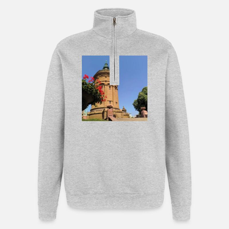 WASSERTURM MANNHEIM - Quarter-Zip-Sweatshirt - Grau meliert