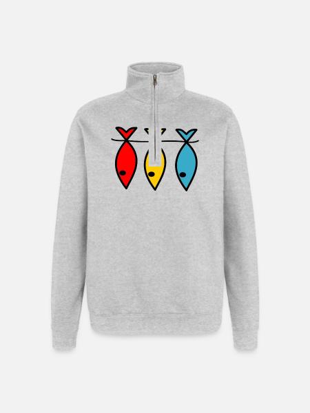 RETIREMENT. HAPPY RETIREMENT. HAPPY RETIREMENT - Quarter-Zip Sweatshirt - heather grey