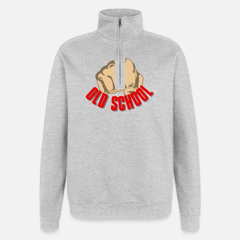 Faust à l’ancienne - Sweat à zip 1/4 - gris chiné