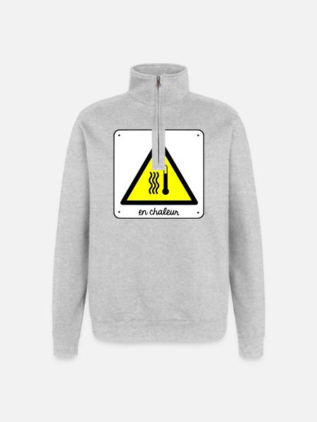 Heat - Quarter-Zip Sweatshirt - heather grey