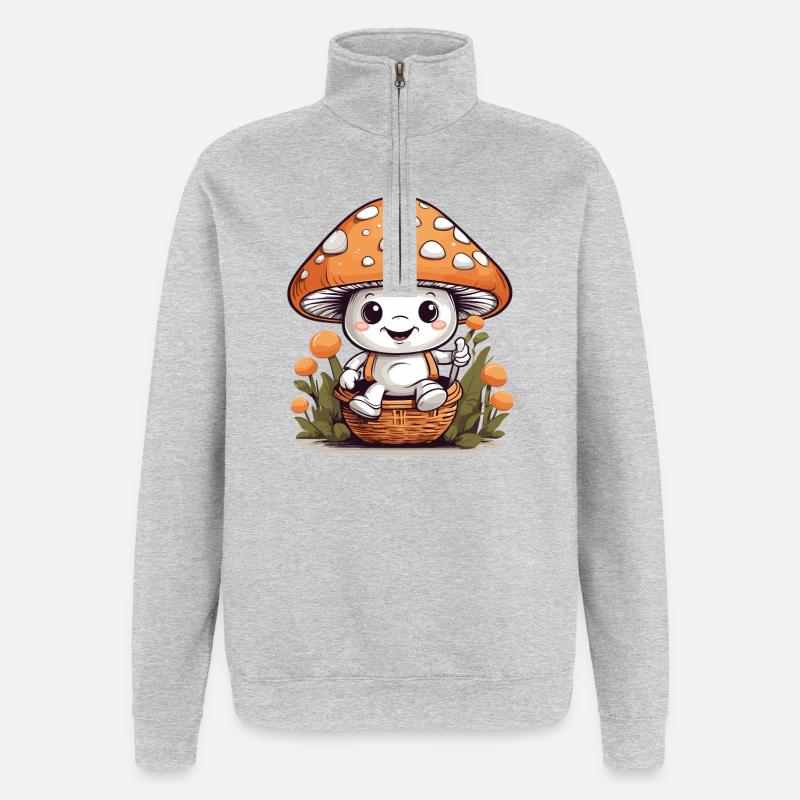 Sweet Toadstool - Quarter-Zip Sweatshirt - heather grey