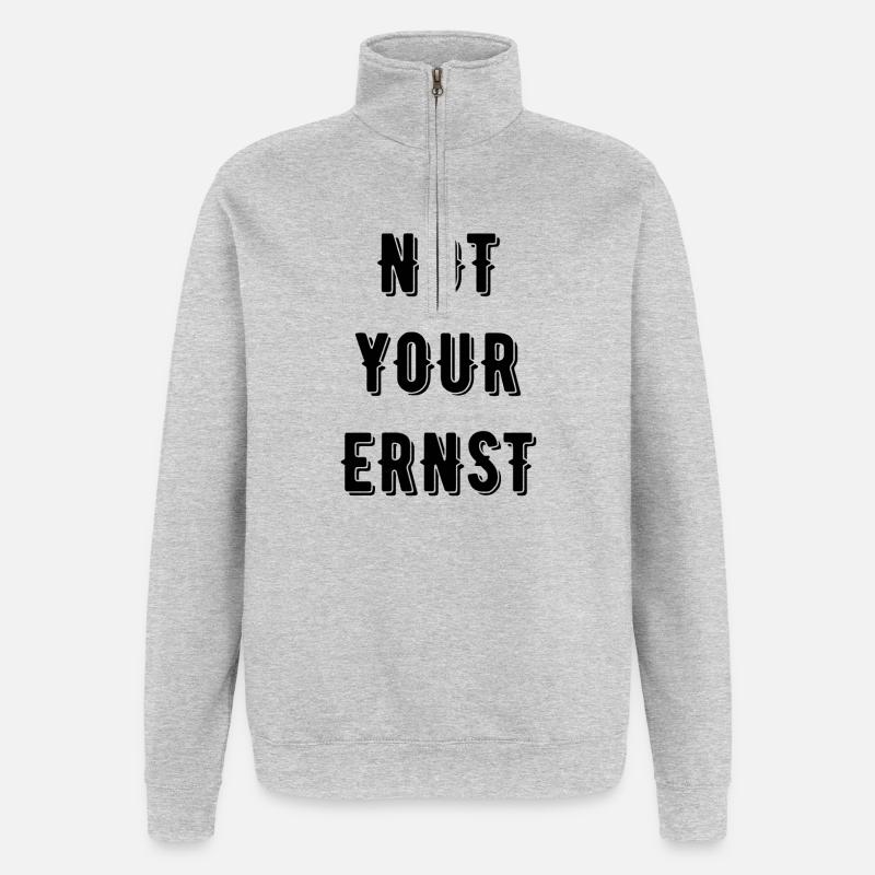 Not your Ernst Denglisch - Quarter-Zip-Sweatshirt - Grau meliert