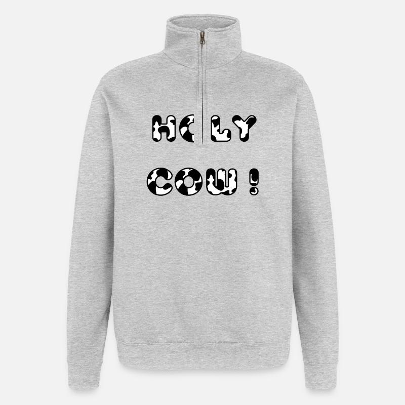 Heilige Kuh - Quarter-Zip-Sweatshirt - Grau meliert