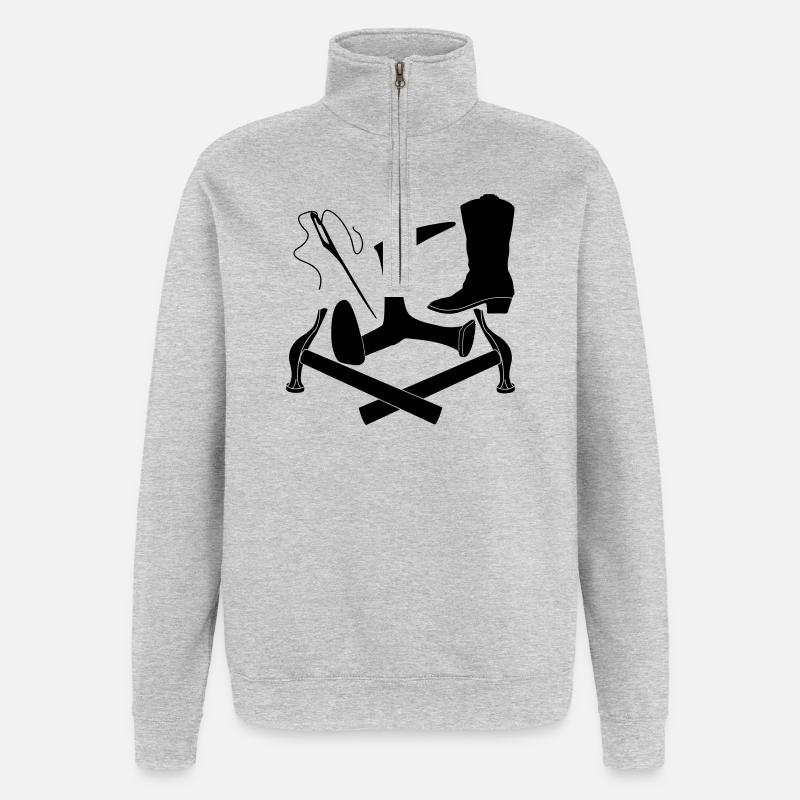 Shoemaker tool logo - Quarter-Zip Sweatshirt - heather grey