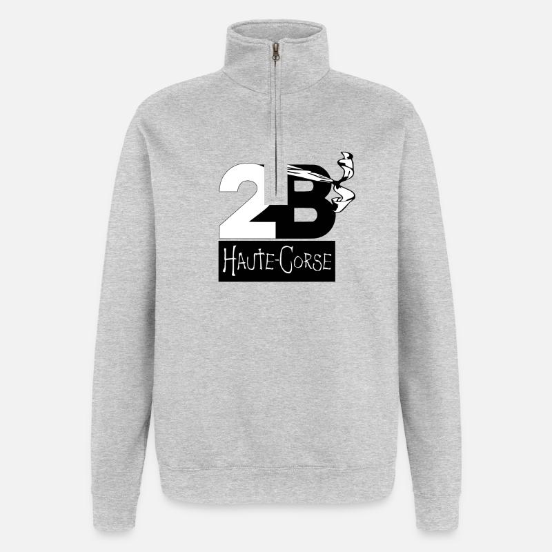 Oberkorsika - Quarter-Zip-Sweatshirt - Grau meliert