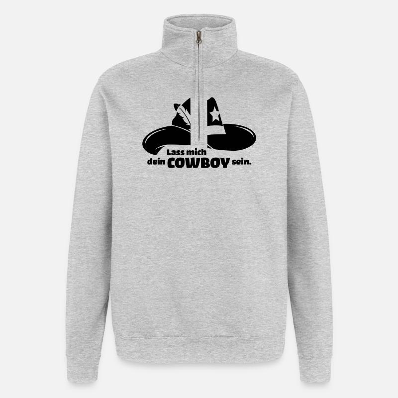 Cowboy Carnaval Fête De Carnaval - Sweat à zip 1/4 - gris chiné