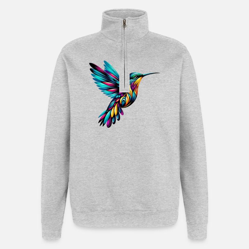 Kolibri - Quarter-Zip-Sweatshirt - Grau meliert