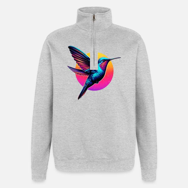 Colibri - Sweat à zip 1/4 - gris chiné
