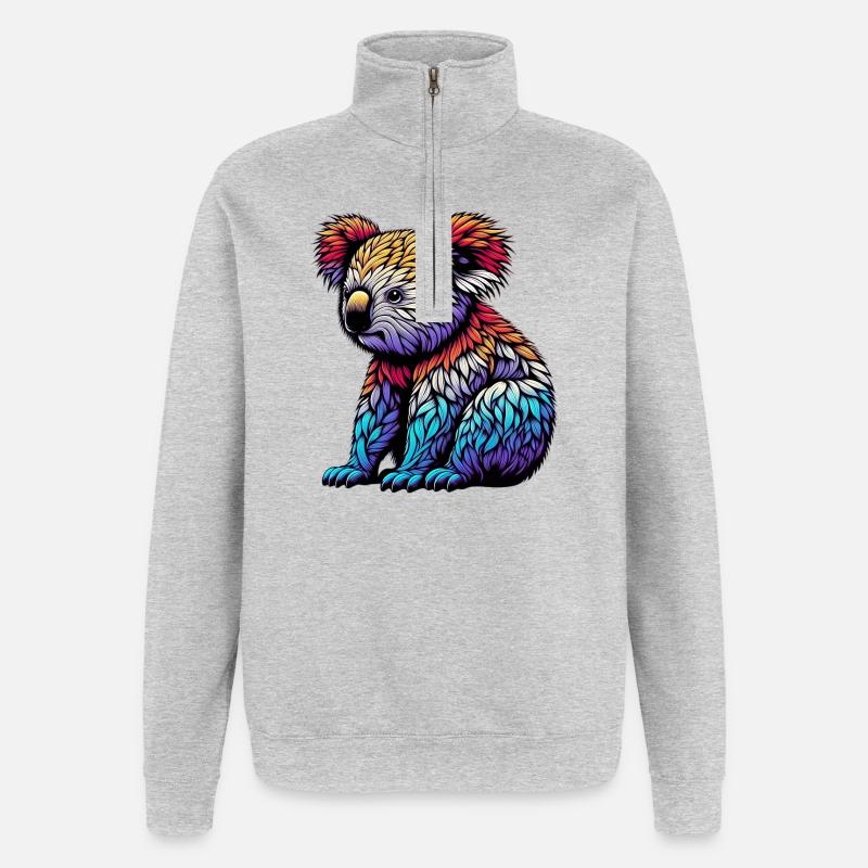 Koala - Quarter-Zip Sweatshirt - heather grey