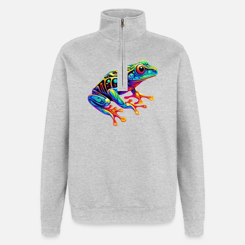 Frog - Quarter-Zip Sweatshirt - heather grey
