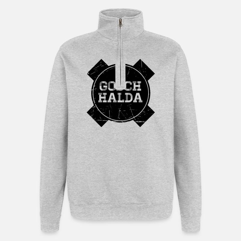 Gosch Halda - Quarter-Zip-Sweatshirt - Grau meliert