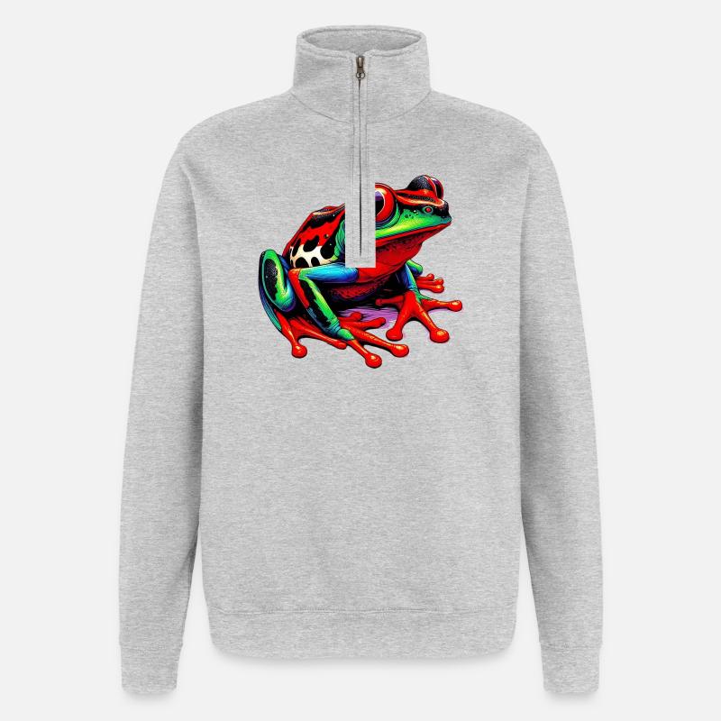 Frog - Quarter-Zip Sweatshirt - heather grey