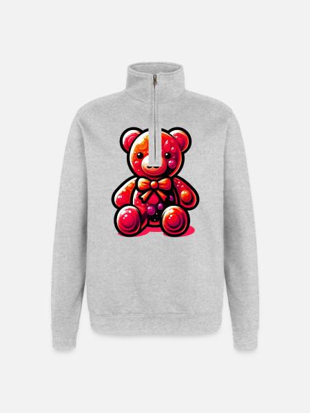 Bear - Quarter-Zip Sweatshirt - heather grey