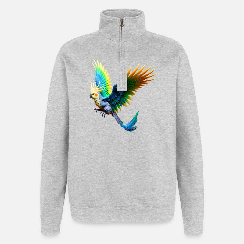 Rainbow Nymph (03) - Quarter-Zip Sweatshirt - heather grey