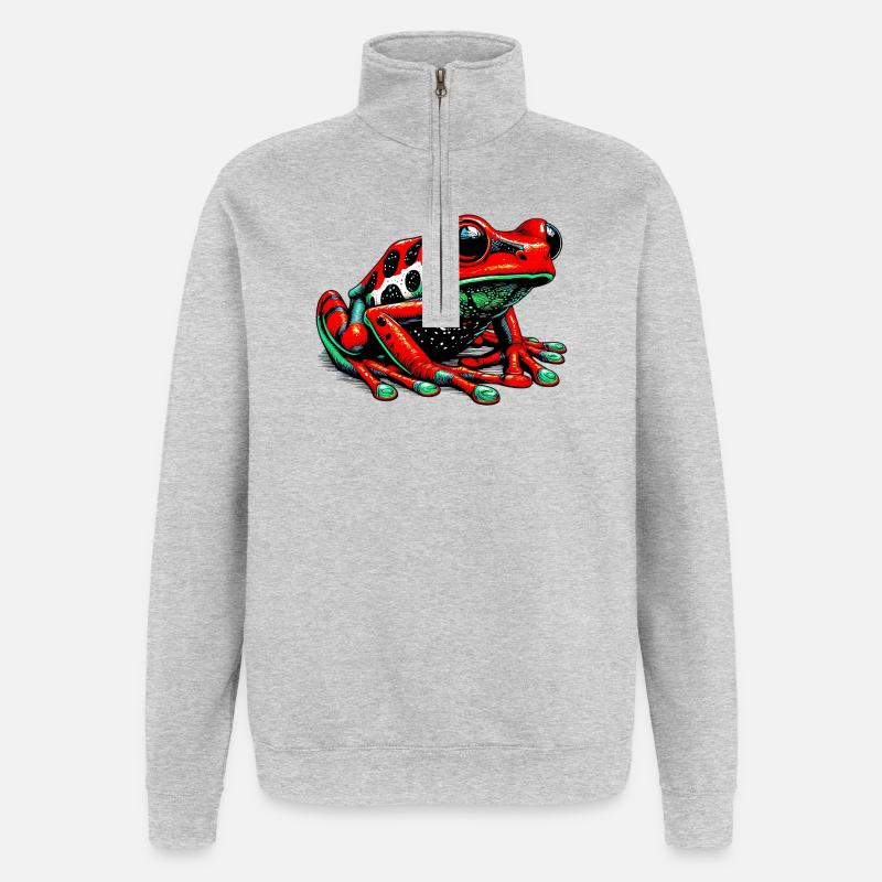 Frog - Quarter-Zip Sweatshirt - heather grey