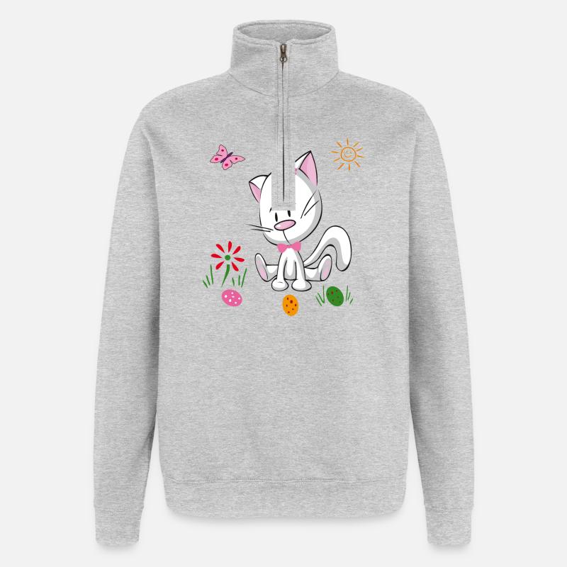 Easter Eggs Easter - Quarter-Zip Sweatshirt - heather grey