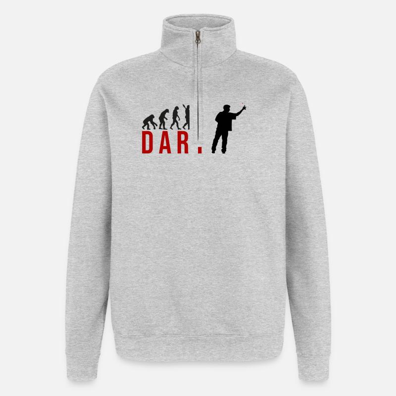 Ecolution Dart - Quarter-Zip-Sweatshirt - Grau meliert