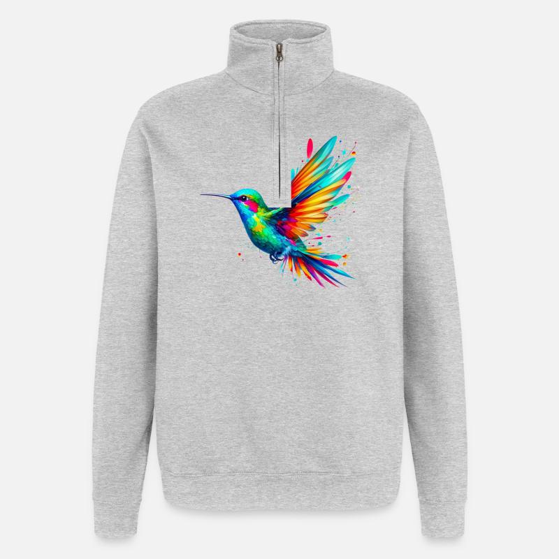 Kolibri - Quarter-Zip-Sweatshirt - Grau meliert